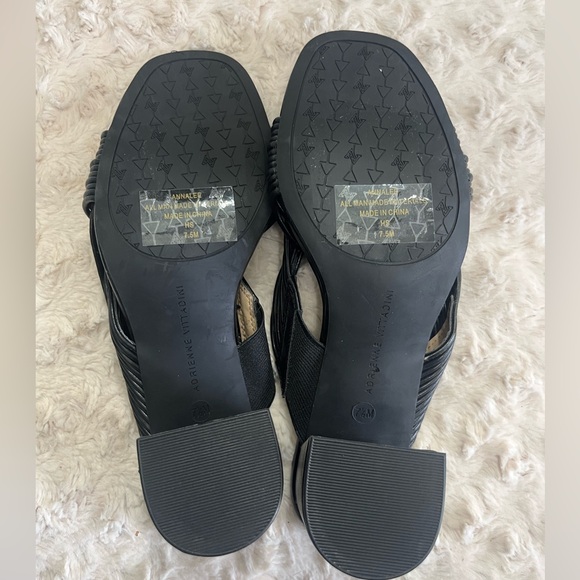 Adrienne Vittadini Annalee Block Heel Sandals Black‎ Size 7.5 NEW - Picture 7 of 7